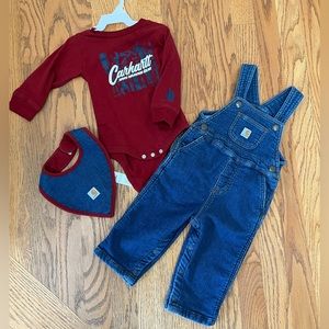 Carhartt 12mo 3-piece overall set
